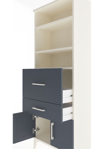 Arges Dolap 3 Raflı 2 Çekmeceli 2 Kapaklı 60x30x163 Aytaşı-an... Aytaşı