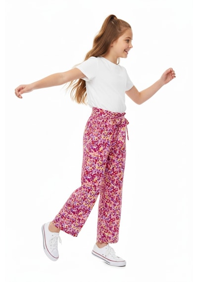 Baglan Kız Çocuk Emprime Bol Paçalı Lastikli Bağcıklı Pantolon Bgl-st04625 Kırmızı Baglan Kız Çocuk Emprime Bol Paçalı Lastikli Bağcıklı Pantolon Bgl-st04625 Kırmızı