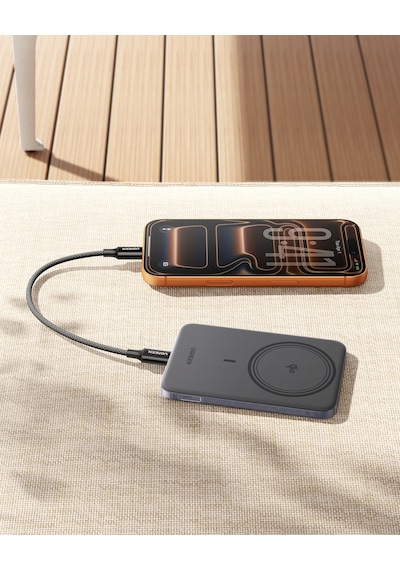 Ugreen Magflow Air 5.000 Mah Magsafe Wireless Hızlı Şarj Kablosuz Powerbank 20w Usb-c+15w Gri 75984b