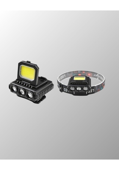 Sepetopia Cob + Xpe Led Kafa Feneri 800 Lumen Usb Type C Şarjlı Çok Modlu