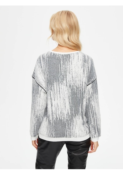 Faik Sönmez Triko Görünümlü Yuvarlak Yaka Sweatshirt 69511 U6951173 Ekru