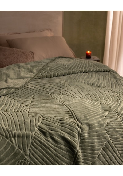 Camille King Size Vizon Emboss Battaniye - Haki 8684427354339 Çok Renkli