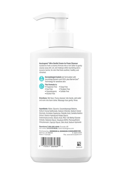 Neutrogena Ultra Gentle Nemlendirici Köpüren Yüz Temizleyici 354ml