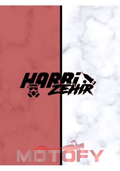 Harbi Zehir 15x5cm Sticker - Etiket