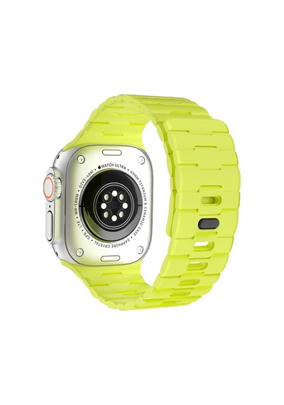 Tedar Apple Watch Uyumlu Ultra 49mm Wowen Kordon Saat Değildir - Yeşil Najmaddin