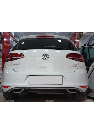 Golf 7 Difüzör. 7.5 Görünüm. Krom Egzozlu Difüzör. Parlak Siyah