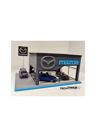 Mazda Diecast Showroom Garaj Diorama 1:64 Ölçek