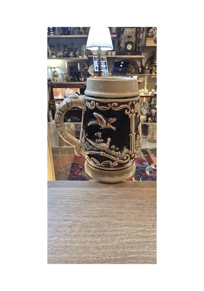Vintage Alman Tarzı Seramik Bira Kupası