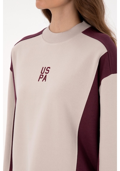 U.S. Polo Assn. Kadın Bordo Bisiklet Yaka Sweatshirt 50314951-VR177