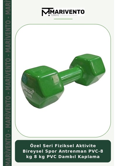 Özel Seri Fiziksel Aktivite Bireysel Spor Antrenman Pvc-8 Kg 8 Kg Pvc Dambıl Kaplama