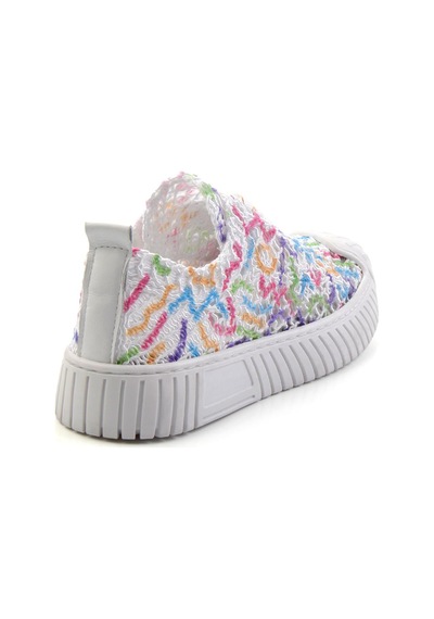 Bambi Beyaz Çok Renkli Leather Kadın Sneaker K01331175016 Çok Renkli