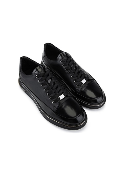 Tamer Tanca Erkek Hakiki Deri Siyah Sneakers & Spor Ayakkabı 381 23340 Erk Ayk Y26 Sıyah