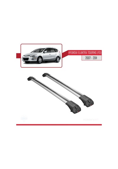 Hyundai Elantra Touring Fd 2007-2011 Arası İle Uyumlu Ace-1 Ara Atkı Tavan Barı Gri