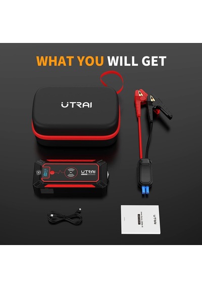 Jstar 4 24000 Mah 2500a Jump Starter Taşınabilir Akü Takviye Cihazı Kablosuz Şarj + Pusula + Çanta + Led Lamba + Powerbank
