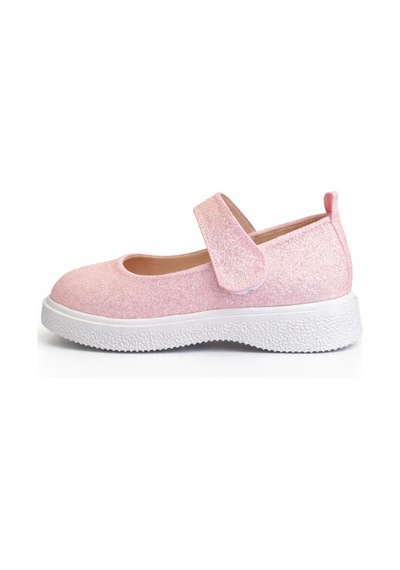 Simli Toz Pembe Ortopedik Kız Babet