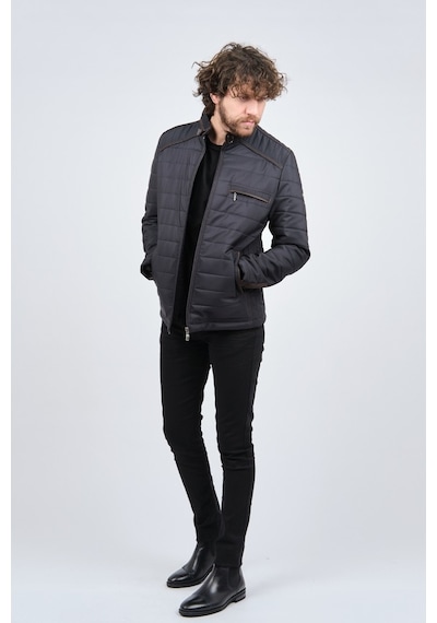 Lucas Erkek Dik Yaka Spor Mont 2650747 Lacivert-Lacivert