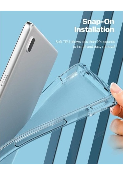 Samsung Uyumlu Galaxy Tab A7 Lite T220 T225 T227 Kılıf Darbelere Dayanık - Şeffaf