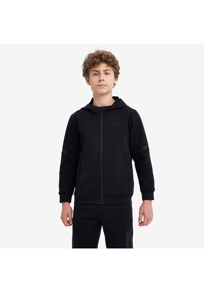 Lescon Siyah Çocuk Fermuarlı Kapüşonlu Sweatshirt