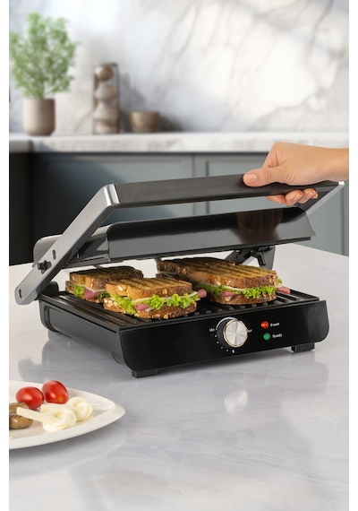 Homend Grilliant 1356h Inox Gövdeli Döküm Plakalı Tost Ve Izgara Makinesi