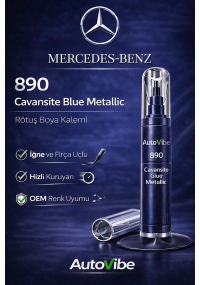 Mercedes-benz Rötuş Boya Kalemi 890 Cavansite Blue Metallic Çizik Giderici