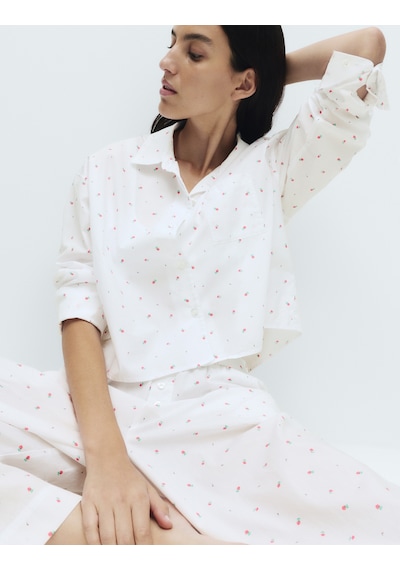 Marks & Spencer Desenli Pijama Üstü T37003706T Çok Renkli