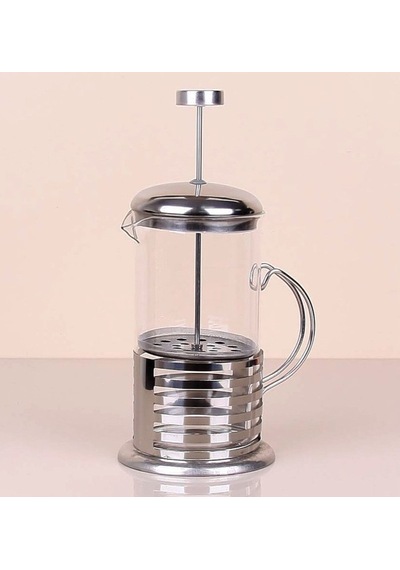Konyax Çelik Kulplu Cam French Press - 350 Ml Diğer