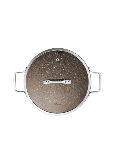 Brioni Stone-age Terra 24cm Çizilmez Yanmaz Yapışmaz İndüksiyonlu Sahan Kahverengi