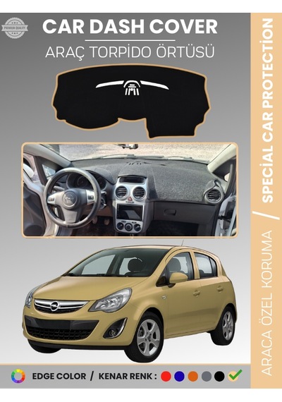 Opel Corsa D 2006-2014 Torpido Örtüsü Ön Göğüs Halı Torpido Koruma Birebir Uyum Kaymaz Özel Kesim - 900 Stiloto