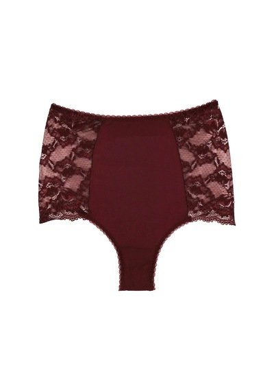 Magic Form 589 Jarse Kumaş Dantelli Şort Külot- Bordo - 225683880 Bordo