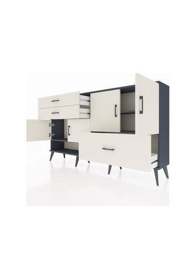 Arges Konsol 3 Raflı 3 Çekmeceli 4 Kapaklı 176x30x99 Antrasit-aytaşı Aytası/aytası - Antrasıt Arges Konsol 3 Raflı 3 Çekmeceli 4 Kapaklı 176x30x99 Antrasit-aytaşı Aytası/aytası - Antrasıt