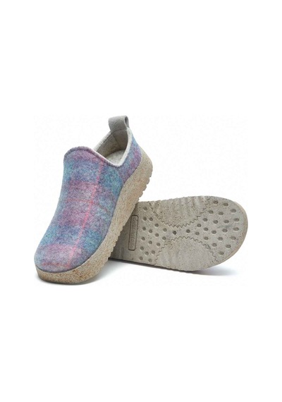 Comfortfusse Olwen-w - Kadın Ortopedik Yün Keçe Ev Ayakkabısı Mor Yün
