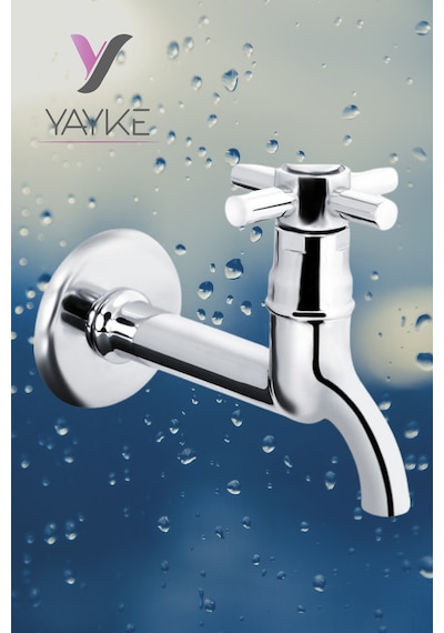 Yayke Uzun Pirinç Lavabo Musluğu Krom