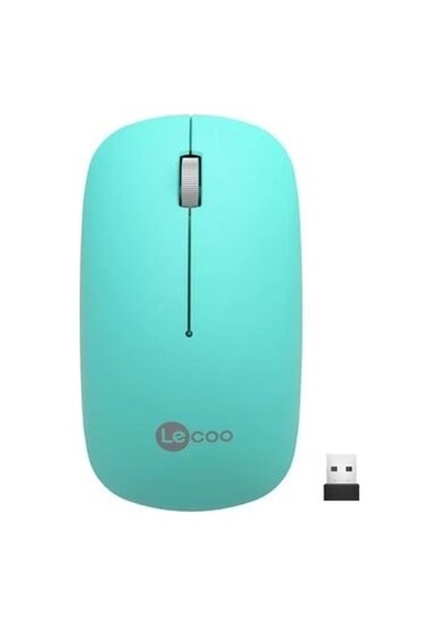 Lenovo Lecoo Ws214 Kablosuz 1200dpı 3 Tuşlu Turkuaz Optik Sessiz Mouse
