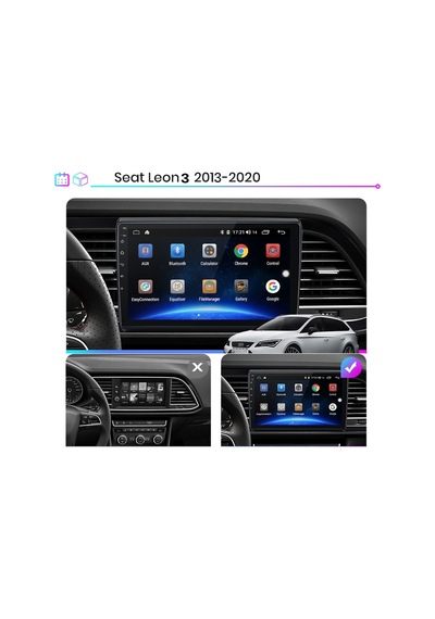 SEAT LEON 2013-2020 ANDROİD MULTİMEDYA 9 İNC HD IPS EKRAN 4/64GB KAMERA HEDİYELİ