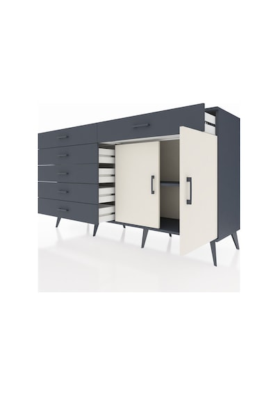 Hyperion Konsol Tek Raflı 6 Çekmeceli 2 Kapaklı 176x44x99 Antrasi Antrasit-aytaşı/antrasit Hyperion Konsol Tek Raflı 6 Çekmeceli 2 Kapaklı 176x44x99 Antrasi Antrasit-aytaşı/antrasit
