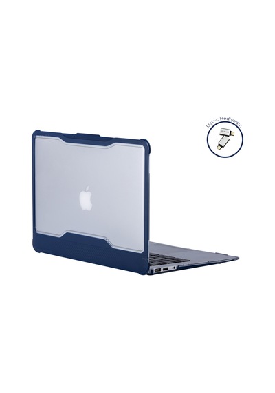 Apple Uyumlu MacBook Air Kılıf Darbe Emici Outdoorhf Touchıd'li A1932 İle 2018/2019 Mavi