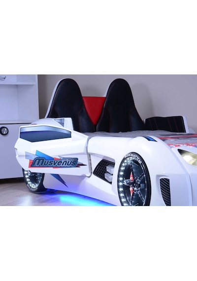 Setaymobilya Arabalı Yatak , Audi V7 Kapıları Açılan , Full Ledli , Koltuklu
