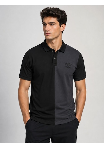 Umbro Vectör Kamp Erkek Siyah Pamuklu Polo Yaka Spor Tişört Tf0620