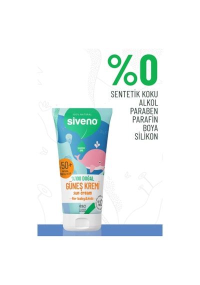 %100 Doğal Bebek Güneş Kremi Leke Karşıtı Nemlendirici Bitkisel Vegan Uva Uvb Spf50+ 50 Ml