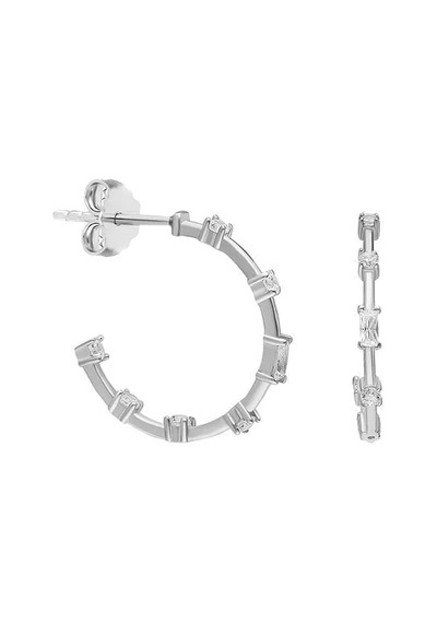 Luna Zirkon Küpe 717051 Silver Gümüş