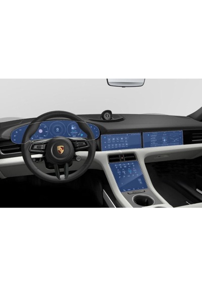 Porsche Taycan 4s Navigasyon Gösterge Ve Bilgi Ekranı Uyumlu Ekran Koruyucu