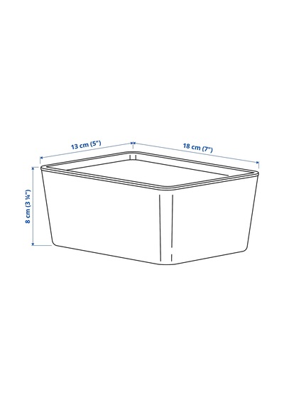 Ikea Kuggıs Kapaklı Depolama Kutusu 13 X 18 X 8 Cm Beyaz