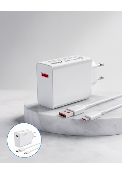 67 Watt Turbo Şarj Adaptörü Çift Çıkışlı