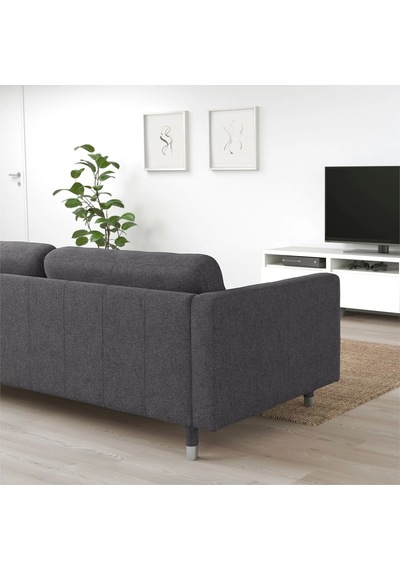 Ikea Koyu Gri Lüks Kanepe - 3'lü Kanepe