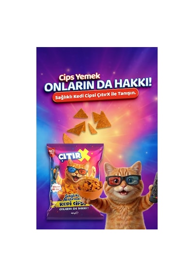 Çıtır X Kedi Cipsi Somon Etli Kedi Ödülü 40gr