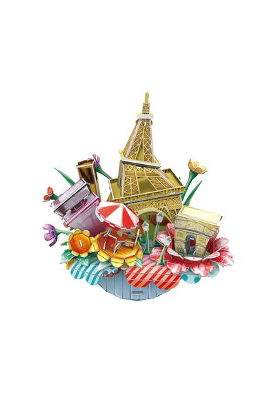 Cubic Fun 3D 74 Parça Puzzle Paris Şehir Kompozisyonu