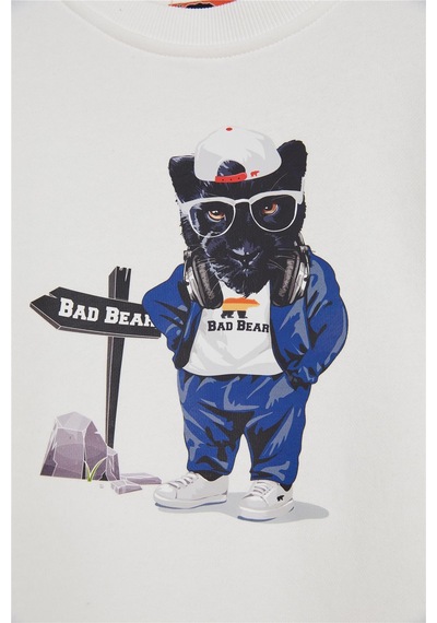Bad Bear Panther Beyaz Çocuk Sweatshirt-Off-Whıte Çok Renkli