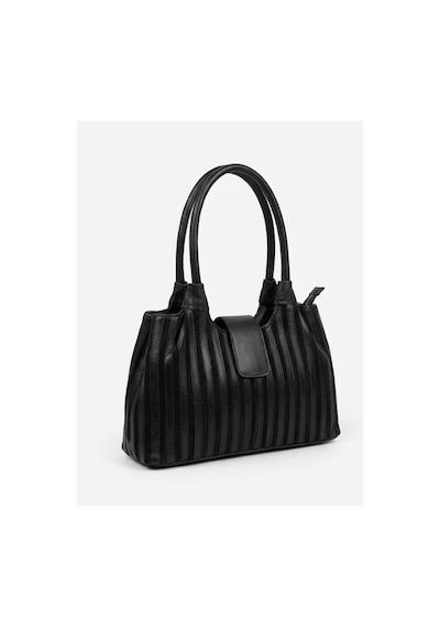 Levano Leather Premium Hakiki Dana Derisi Kadın Siyah Omuz Çantası - Şık Ve Günlük Kullanım Siyah