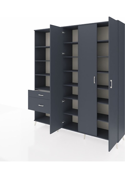 Hyperion Dolap 16 Raflı 2 Çekmeceli 3 Kapaklı 220x44x243 Antrasit-antrasit/antrasit Çok Renkli Hyperion Dolap 16 Raflı 2 Çekmeceli 3 Kapaklı 220x44x243 Antrasit-antrasit/antrasit Çok Renkli