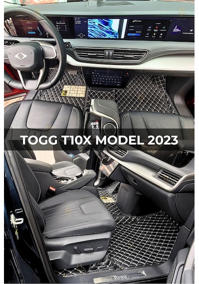Miren Togg T10x 2023 Uyumlu 5d Havuzlu Suni Deri Oto Paspas